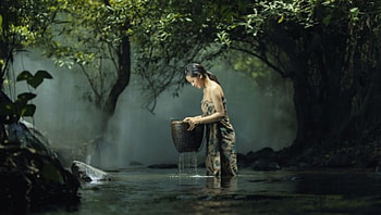 Asian Pretty, river, girl, pretty, asian HD wallpaper