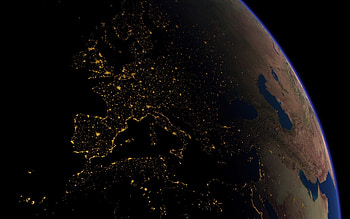 View from the space, europa, earth, planet, space, cool, amazing HD wallpaper