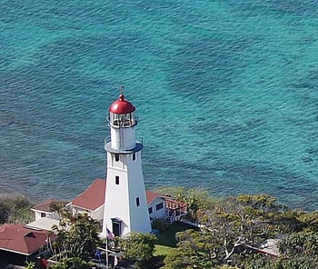 Diamond Head Lighthouse, blue, light house, beautiful, ocean HD wallpaper