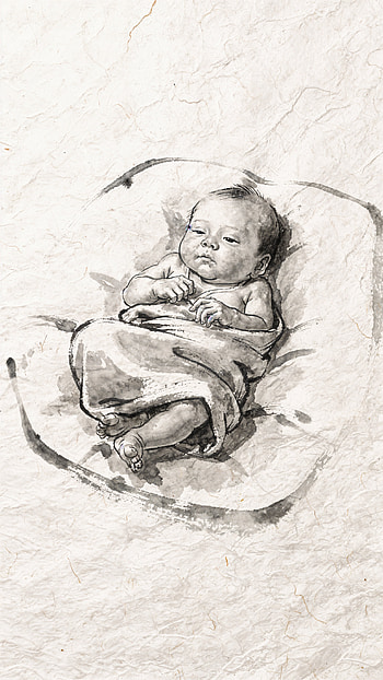 Cradled Calm — Newborn , baby, portrait HD phone wallpaper