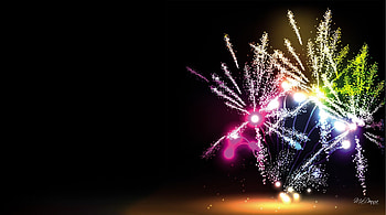 Fireworks II, fireworks, colorful, black, ceebrate, stars, 4th of July, sparkles, Independence Day, holiday, New Years, Fourth of July, bright, shine, birtay HD wallpaper