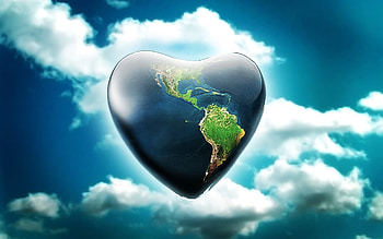 Holidays, Planets, Hearts, Valentine's Day HD wallpaper