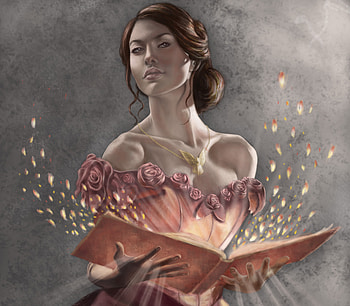 Magician, woman, fantasy, artwork HD wallpaper