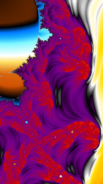 Vertical Fractal Background for Smart - Purple & Red, purple, CGI, pattern, psychedelic, trippy, Abstract, fractal, abstract purple HD phone wallpaper