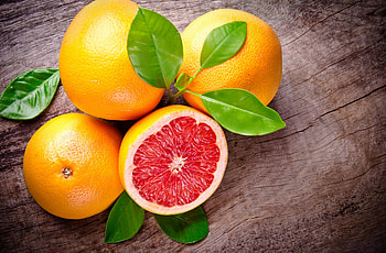 Grapefruits, Fruit, Orange, Wood, Fruits, Grapefruit HD wallpaper