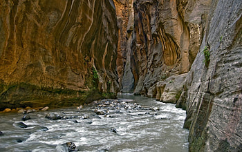 Water, canyon HD wallpaper