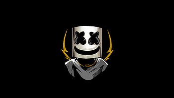 Marshmello Dark Minimal , marshmello, music, dark, black, minimalism, minimalist, artist, artwork, digital-art HD wallpaper