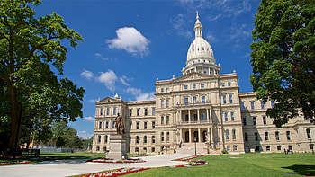 Michigan State Capitol, Lansing vacation rentals, House rentals, State Capitol HD wallpaper