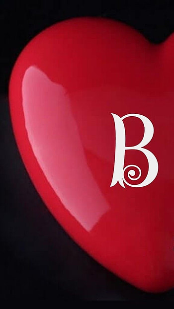 B Name, Red, Heart HD phone wallpaper