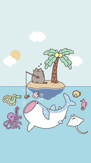 Kawaii Pusheen Cat Kawaii Cute .novocom.top HD phone wallpaper