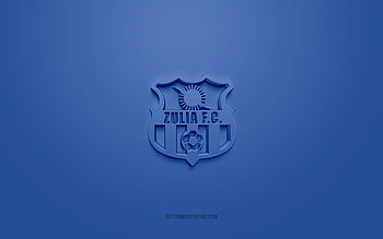 Zulia FC, creative 3D logo, blue background, Venezuelan football team, Venezuelan Primera Division, Maracaibo, Venezuela, 3d art, football, Zulia FC 3d logo HD wallpaper