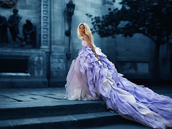 Senn of Mary, model, gait, dress, blonde HD wallpaper