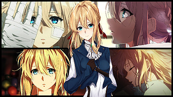 Collage, Anime girl, Violet Evergarden HD wallpaper