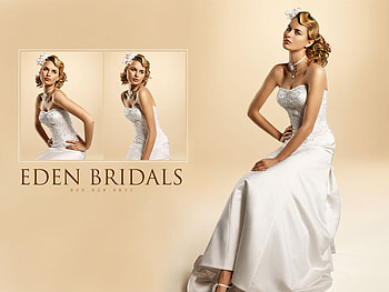 Eden Bridals, sweet, girl, white, bridal HD wallpaper