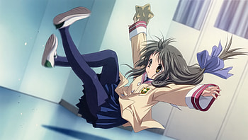 whoups, sexy, wings, white, black, anime, cute, girl, female HD wallpaper