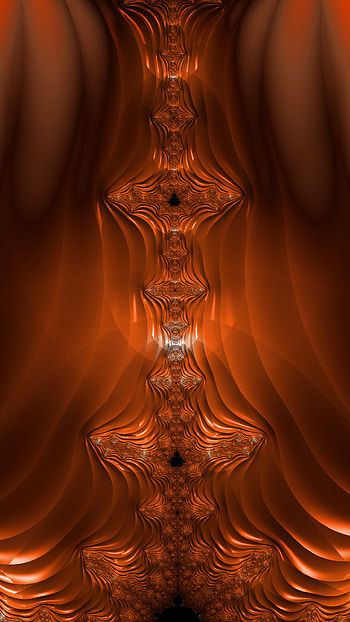 Vertical Fractal Background for Smart in Orange and Black, orange (Color), CGI, pattern, psychedelic, trippy, Abstract, fractal HD phone wallpaper