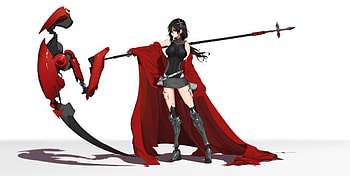 Ruby rose, anime girl, art HD wallpaper