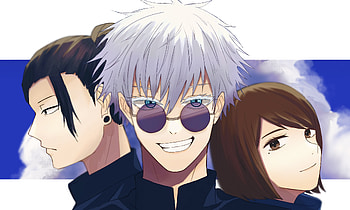 Jujutsu Kaisen Trio: Gojo, Geto & Ieiri Anime, Shoko Ieiri, Satoru Gojo, Suguru Geto, Anime, Jujutsu Kaisen, Gojo & Geto HD wallpaper