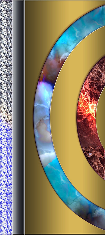 LuxuryElegant, electric blue, art, Colorful, Premium, Golden HD phone wallpaper