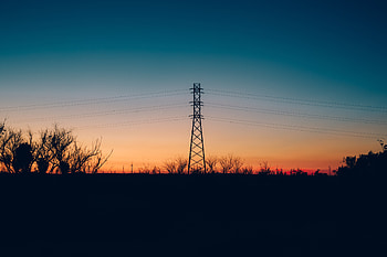 Dark, Evening, Wires, Wire, Anchor, Support HD wallpaper