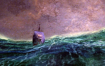 The on the Wall, dawn treader, sea, painting, , narnia, ocean HD wallpaper