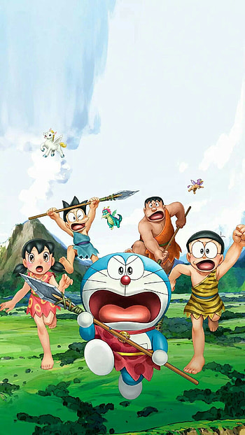 Doremon, cloud, sky HD phone wallpaper