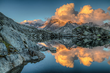 Reflection, Cloud, Lake, Mountain, Nature HD wallpaper
