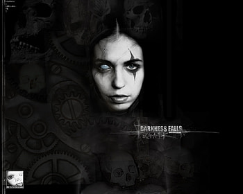 Darkness Falls, makeup, dead eye, eyes, woman, female HD wallpaper