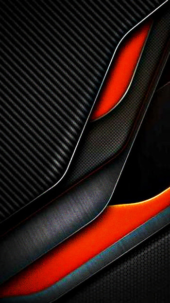 amoled neon black glow, orange, new, material, modern, texture, cool, design, pattern, tint, smooth HD phone wallpaper