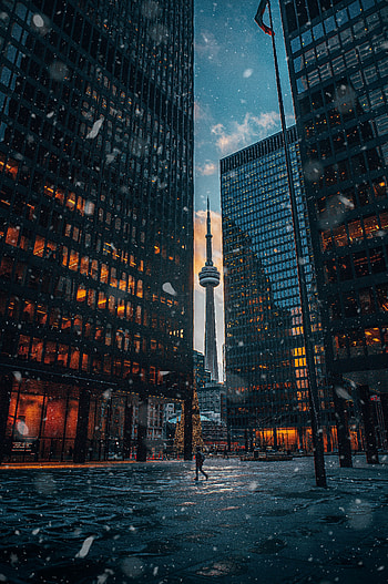 Square, Cities, Winter, Snow, City, Building, Area HD phone wallpaper
