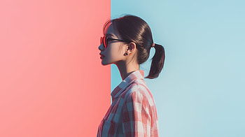 Preppy Elegance: Featuring a Stylish Woman, woman, preppy, portrait, sunglasses, fashion HD wallpaper
