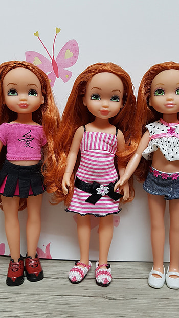3 Friends, Cute, Little Dolls HD phone wallpaper