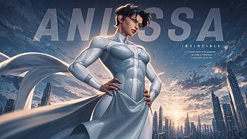 Anissa — Invincible ( ), Superhero, Cape, Woman, Skyline HD wallpaper