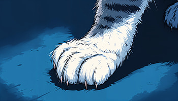 Whiskered Paw: A Stunning Ultra, paw, cat, fur, Animal, close-up HD wallpaper