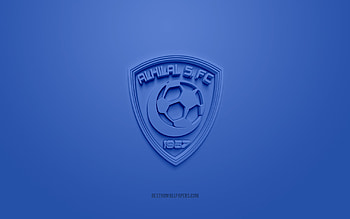 Al Hilal SFC, creative 3D logo, blue background, SPL, Saudi Arabian football Club, Saudi Professional League, Riyadh, Saudi Arabia, 3d art, football, Al Hilal SFC 3d logo HD wallpaper
