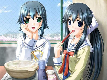 Delicious Food, anime girl, anime, cute, girls, girl, food, female HD wallpaper