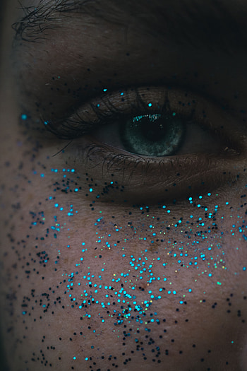 Macro, Tinsel, Sequins, Eye, Pupil, Eyelash, Eyelashes HD phone wallpaper