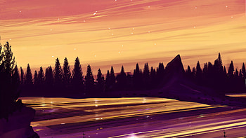 Pink And Yellow Sky , artist, artwork, digital-art, artstation HD wallpaper