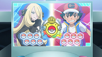 Ash and Cynthia Pokémon Ultimate Journeys, Cynthia (Pokémon), Ash Ketchum, Anime, Pokémon Ultimate Journeys: The Series HD wallpaper