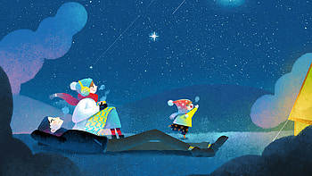 December Holidays Camping With Family Digital Art, artist, artwork, digital-art, deviantart HD wallpaper