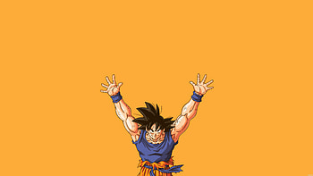 Son Goku Dragon Ball Z Minimal , goku, dragon-ball-z, dragon-ball, anime, yellow, minimalism, minimalist, artist, artwork, digital-art HD wallpaper