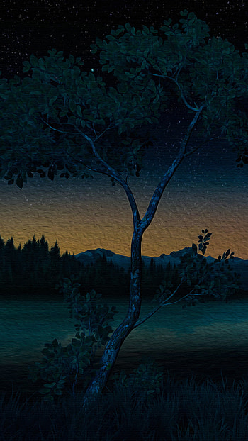 Starry Night - Painting, artistic, night HD phone wallpaper