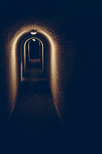 Dark, Lamp, Lantern, Tunnel HD phone wallpaper