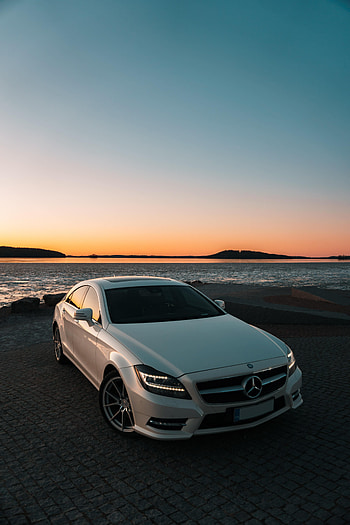 Cars, Lights, Car, Front View, Mercedes-Benz, Headlights, Mercedes Benz Cls HD phone wallpaper