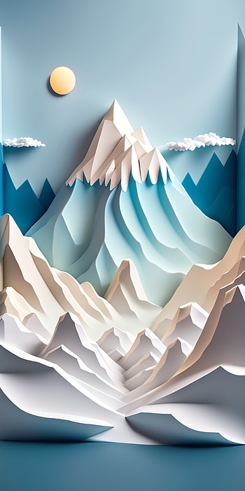 AI Art, artistic, mountain HD phone wallpaper