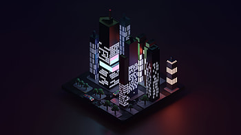 Minimal, model of city, buildings, art HD wallpaper