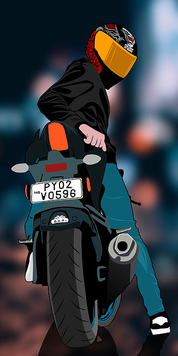 Bike, motorcycle, tread, rider HD phone wallpaper