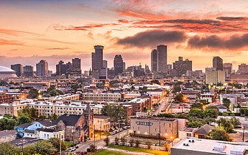 New Orleans Skyline, Travels, Evening Sunset, Skyscrapers HD wallpaper