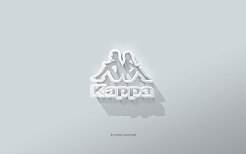 Kappa logo, white background, Kappa 3d logo, 3d art, Kappa, 3d Kappa emblem HD wallpaper
