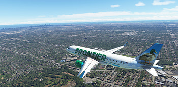 Frontier Airlines, Chicago, Avsim screen shots, The Avsim community HD wallpaper